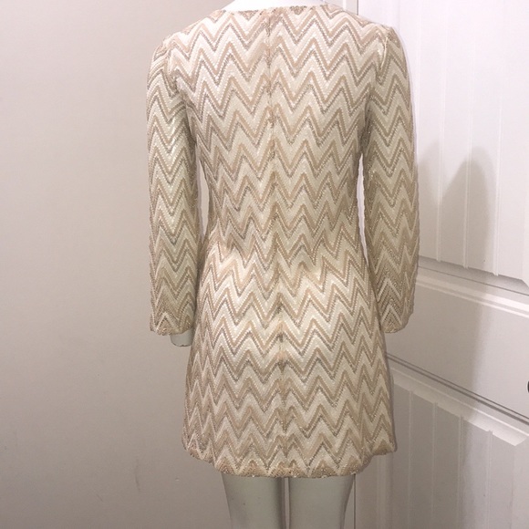 Lilly Pulitzer Gold Metallic Lace Dress Size small - Picture 2 of 10